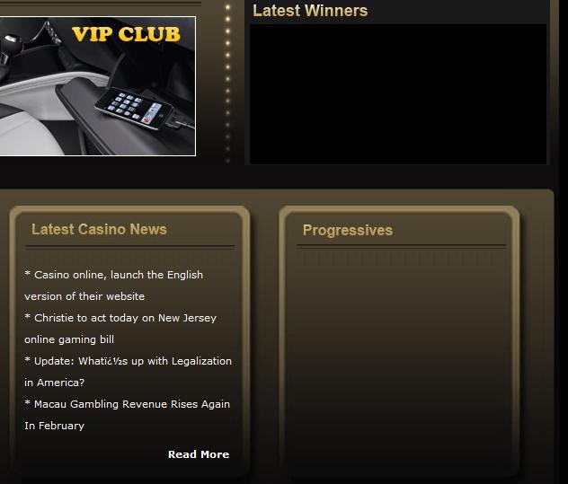 Casino Homepage Poor Affiliate Manager